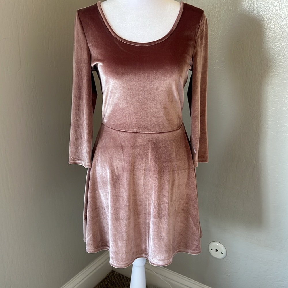 Velvet pink dress
